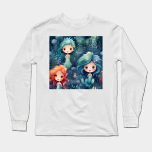 Mermaids Pattern 19 Long Sleeve T-Shirt